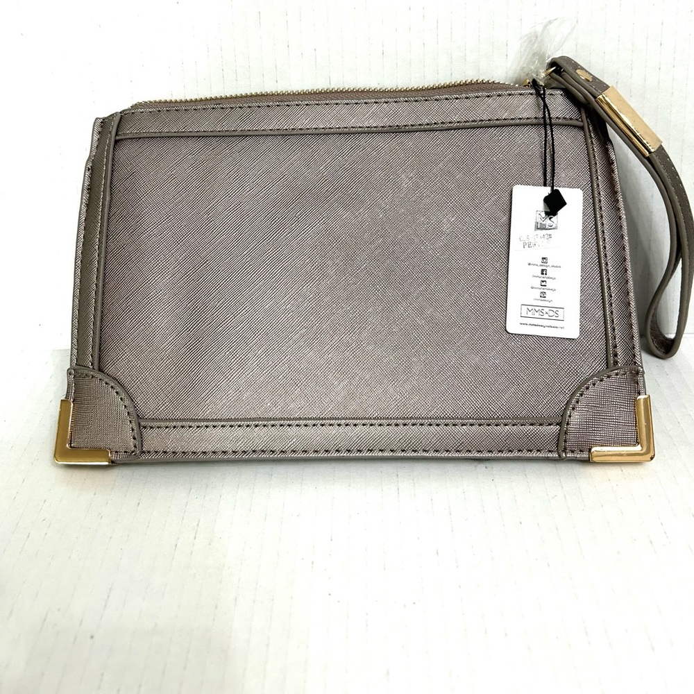 Design Studio MS Pewter Wristlet Clutch with Pewter Rose Gold Accents - Picture 9 of 9